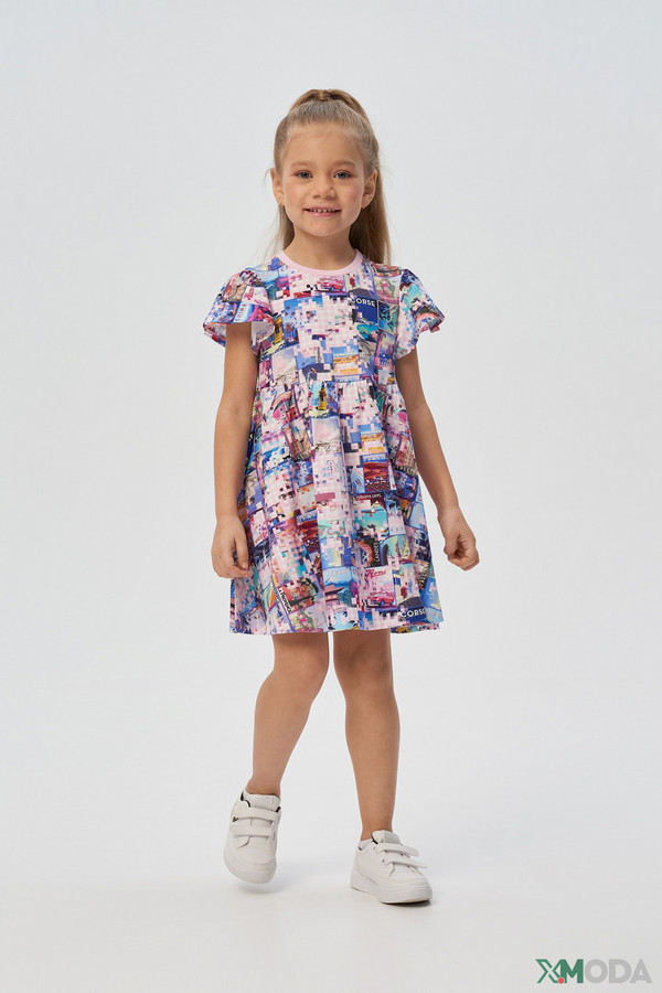 Платье Choupette, размер 28-110, цвет разноцветный - фото 1