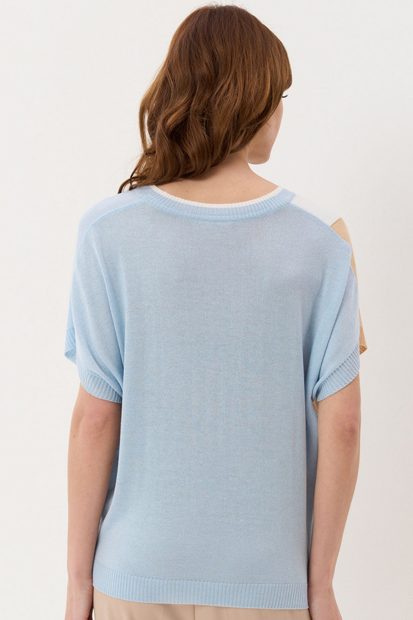 Пуловер VAY, размер 54-56, цвет голубой - фото 4