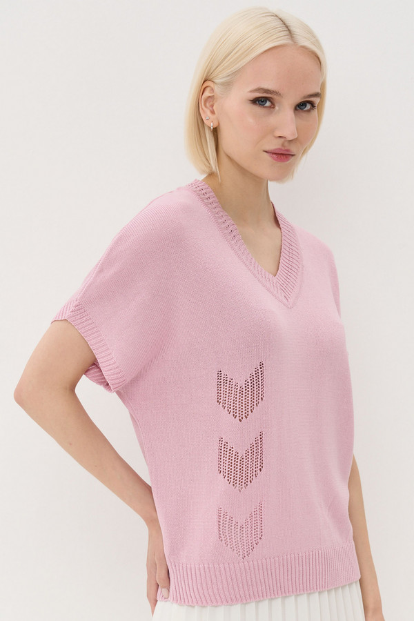 Пуловер VAY, размер 46-48, цвет розовый - фото 5