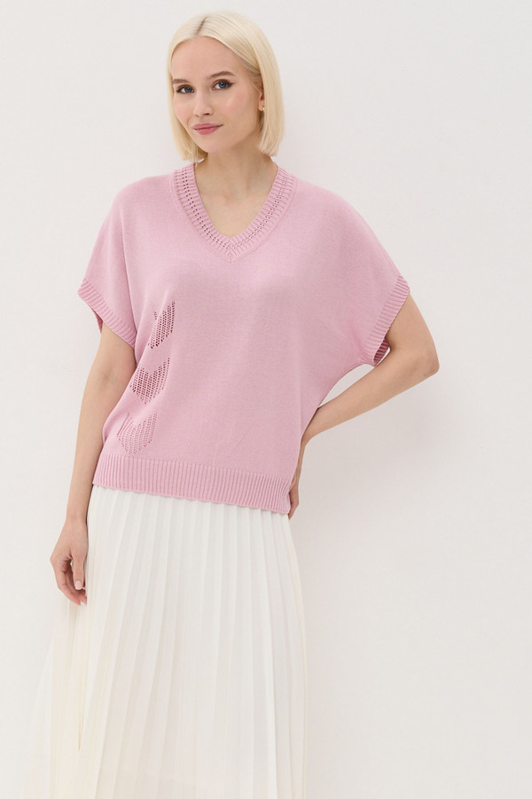 Пуловер VAY, размер 46-48, цвет розовый - фото 4