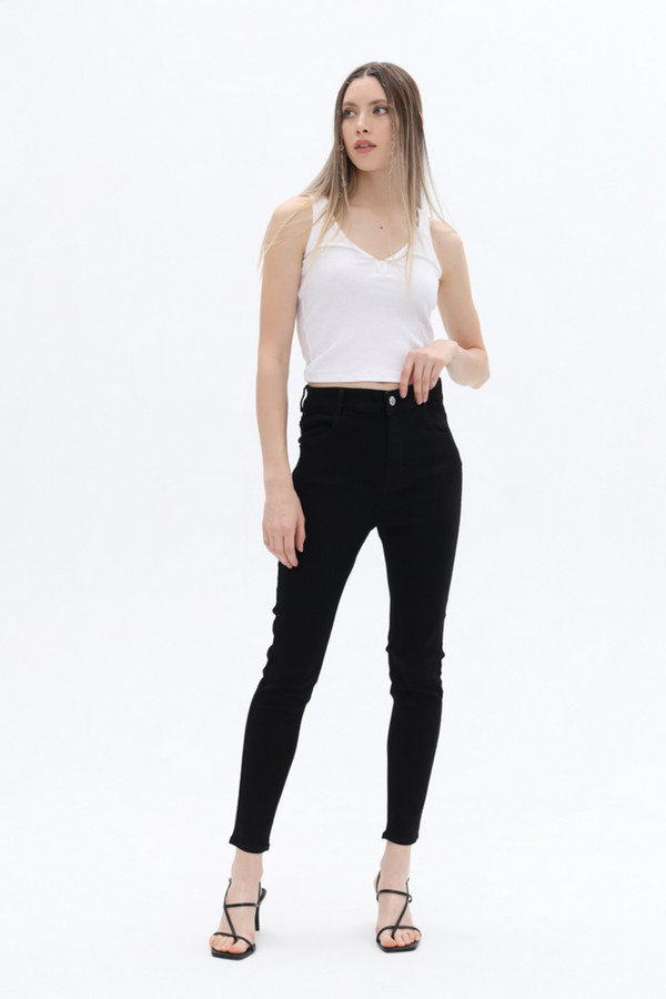 Модные джинсы Alcott, размер 42(L32), цвет чёрный - фото 2