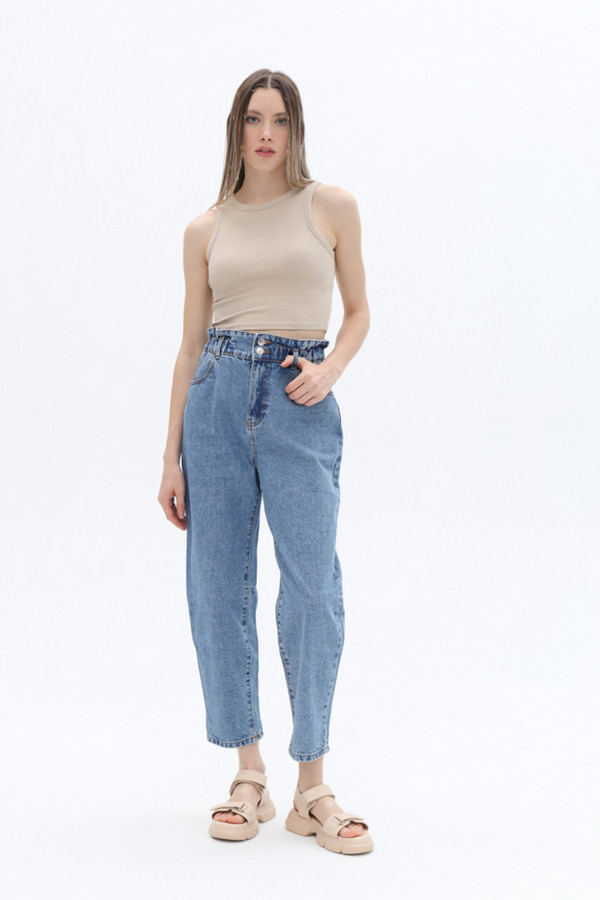 Модные джинсы Alcott, размер 44(L32), цвет синий - фото 3