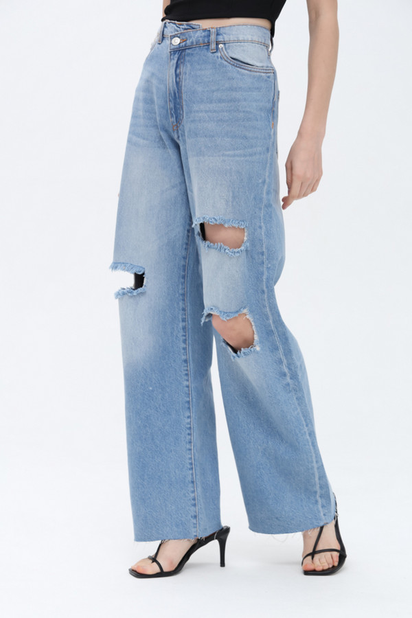 Модные джинсы Alcott, размер 46(L32), цвет синий - фото 4