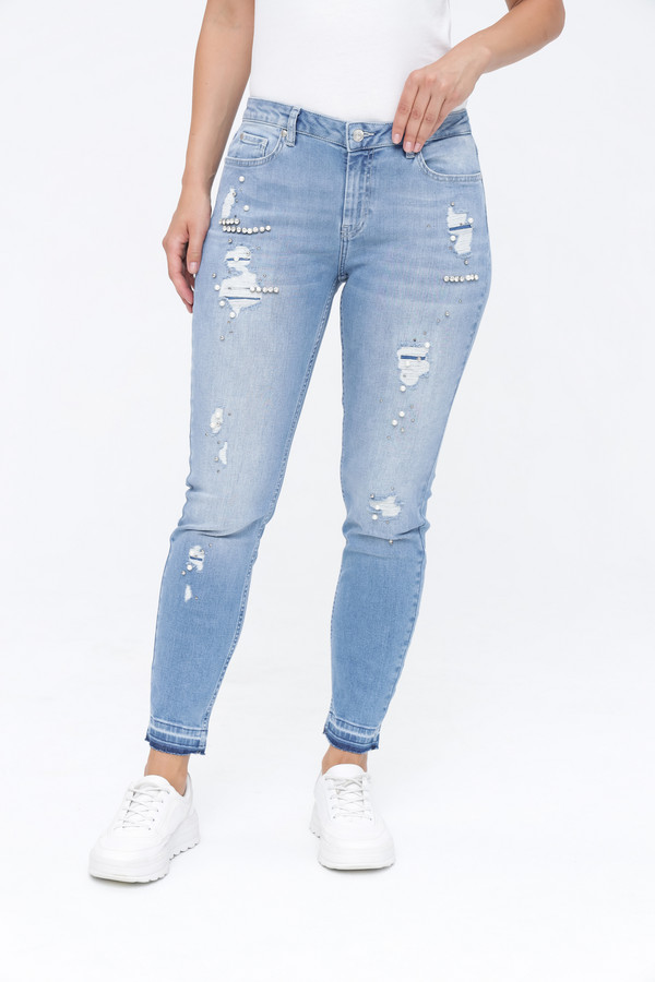 Модные джинсы Monari, размер 44, цвет голубой