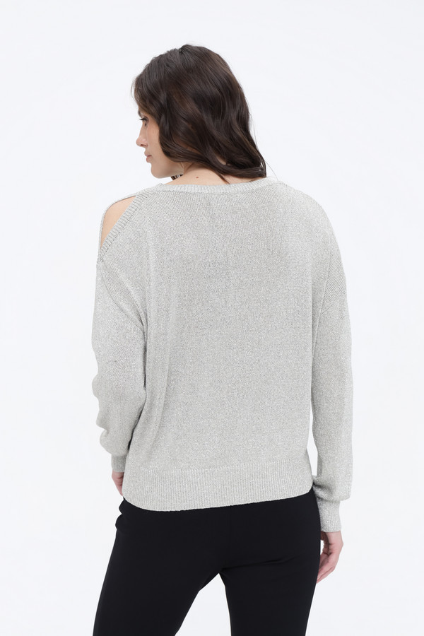 Пуловер Luisa Cerano, размер 42, цвет серебристый - фото 5