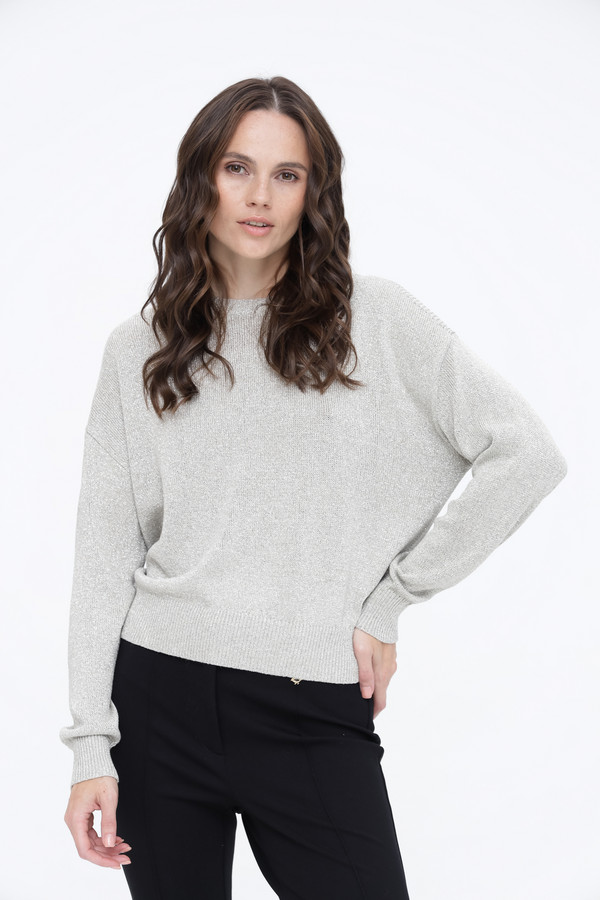 Пуловер Luisa Cerano, размер 42, цвет серебристый - фото 3