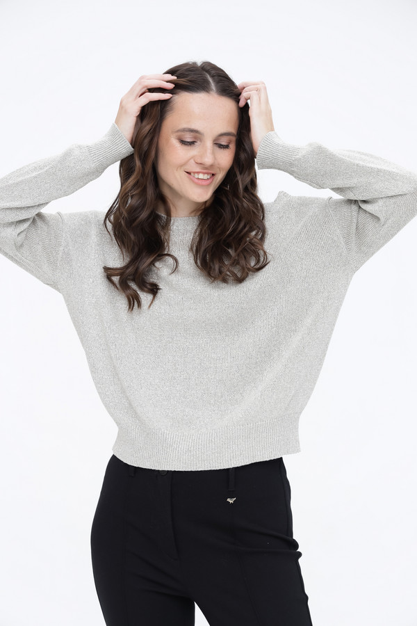Пуловер Luisa Cerano, размер 42, цвет серебристый - фото 4