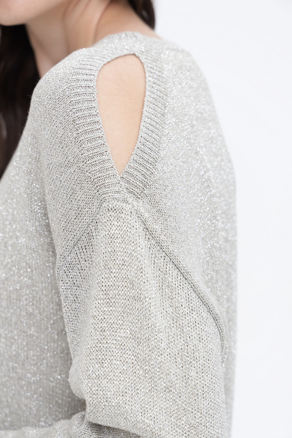 Пуловер Luisa Cerano, размер 42, цвет серебристый - фото 8