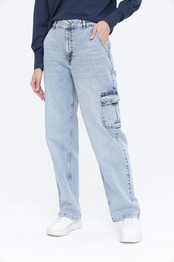 Модные джинсы Oui, размер 40, цвет голубой