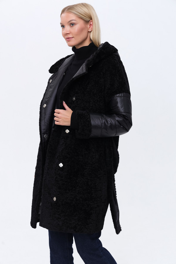 Пальто Electra style, размер 46, цвет чёрный - фото 3