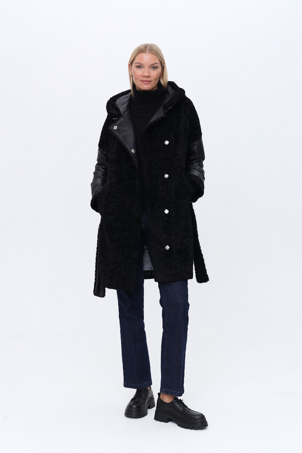Пальто Electra style, размер 46, цвет чёрный - фото 2