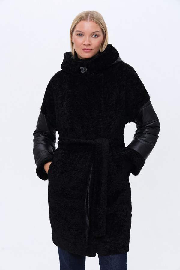 Пальто Electra style, размер 46, цвет чёрный - фото 4