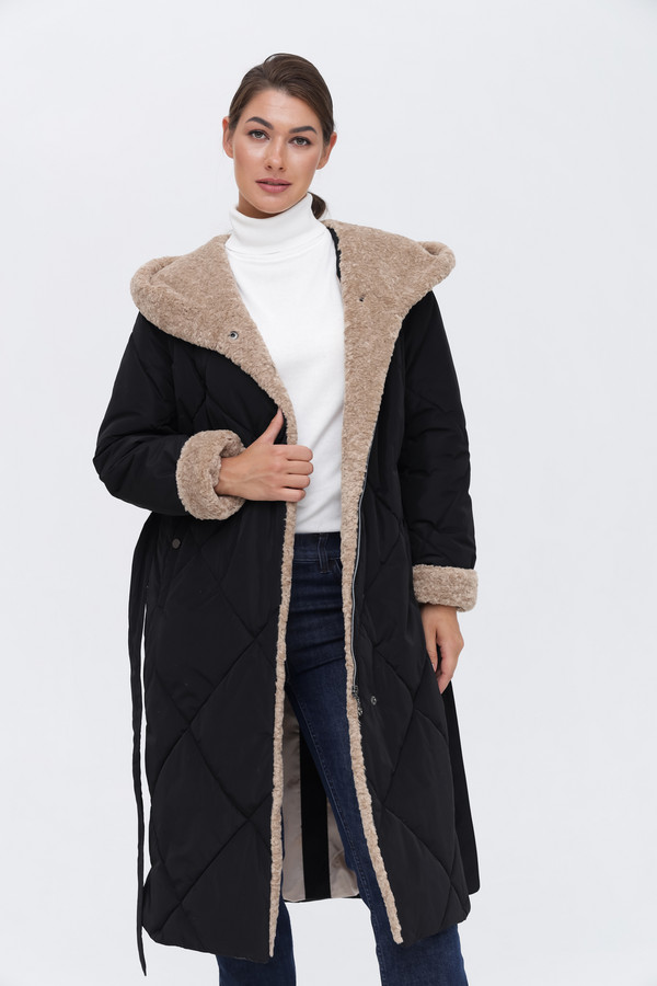 Пальто Electra style, размер 46, цвет чёрный
