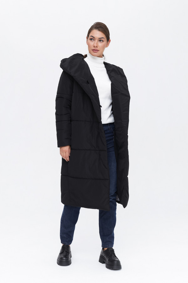 Пальто Electra style, размер 46, цвет чёрный - фото 2