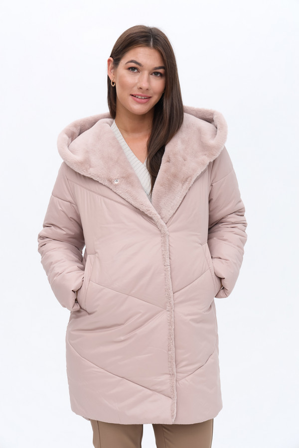 Пальто Electra style, размер 50, цвет розовый - фото 5