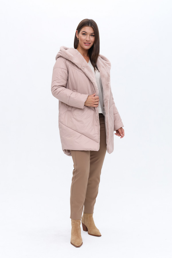 Пальто Electra style, размер 50, цвет розовый - фото 2
