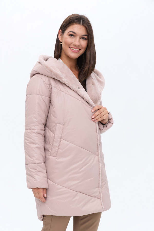 Пальто Electra style, размер 50, цвет розовый - фото 6