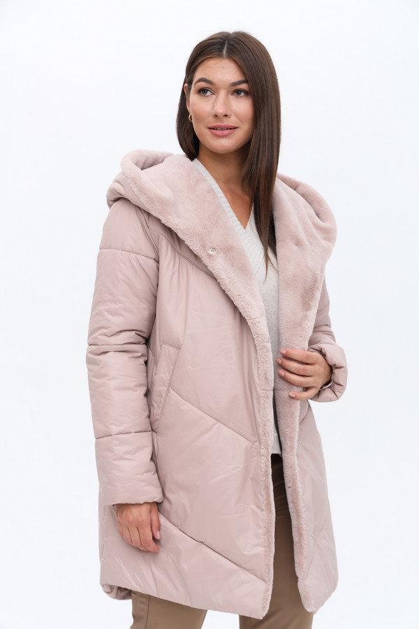 Пальто Electra style, размер 50, цвет розовый - фото 3