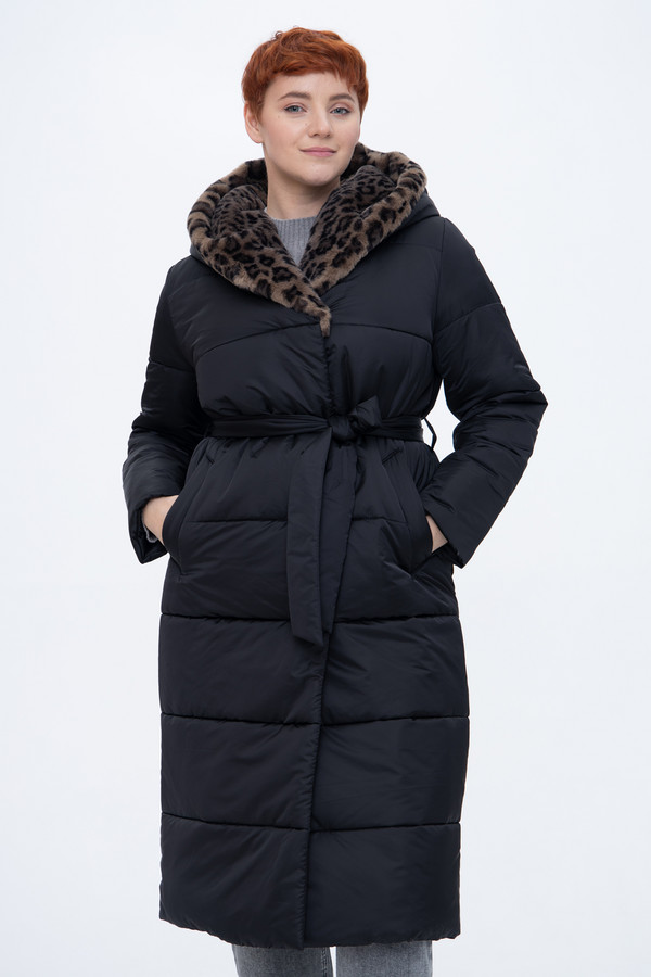 Пальто Electra style, размер 52, цвет чёрный - фото 1