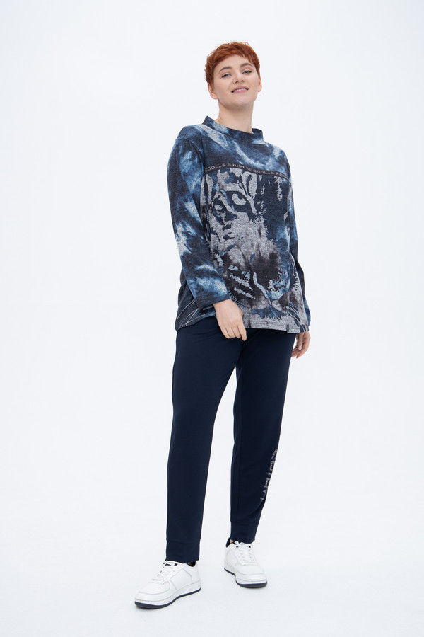 Пуловер Doris Streich, размер 54, цвет синий - фото 2