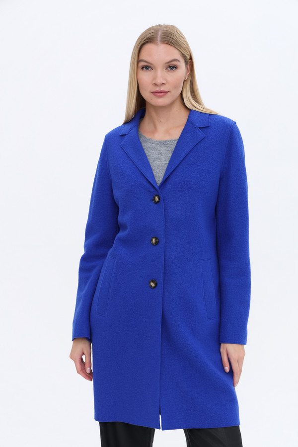 Пальто Oui, размер 46, цвет синий - фото 4