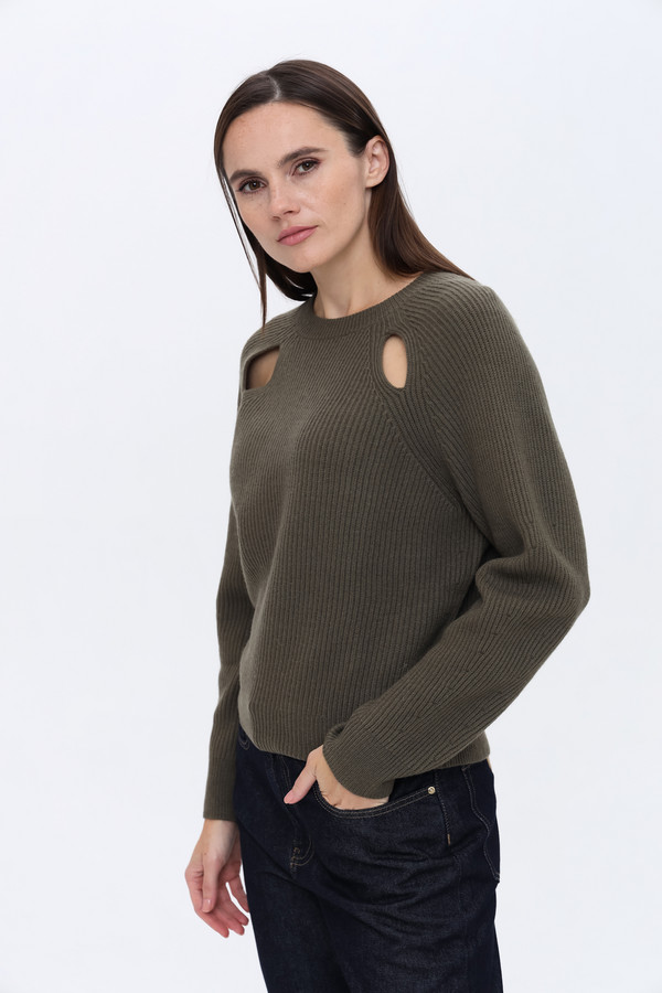 Пуловер Luisa Cerano, размер 52, цвет зелёный - фото 1