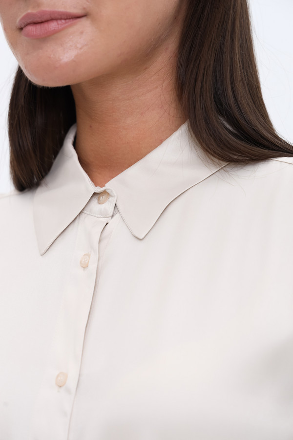 Рубашка с длинным рукавом Oui, размер 52, цвет бежевый - фото 5