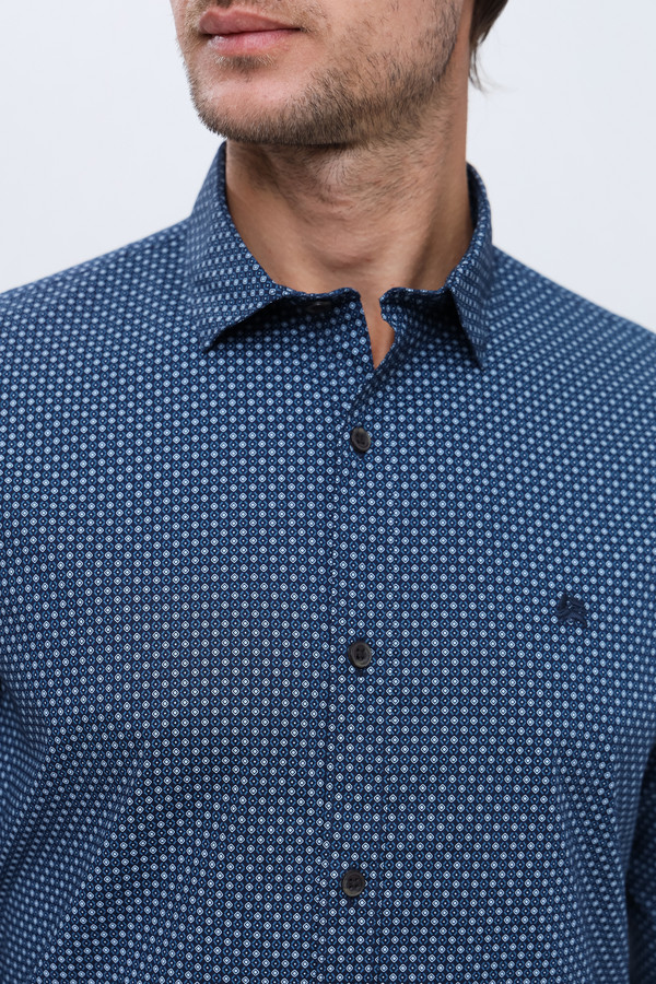 Рубашка с длинным рукавом Lerros, размер 46-48, цвет синий - фото 5