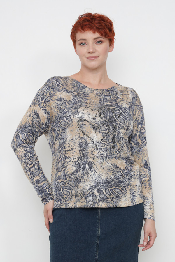 Пуловер Lebek, размер 48, цвет синий - фото 3