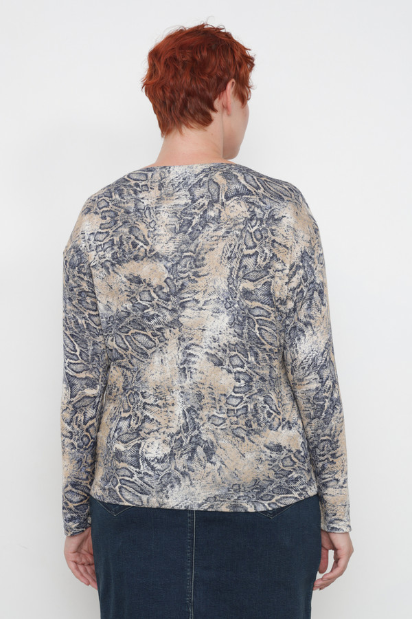 Пуловер Lebek, размер 48, цвет синий - фото 4