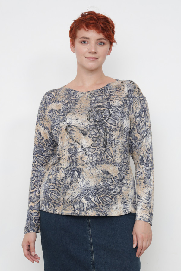 Пуловер Lebek, размер 48, цвет синий - фото 1
