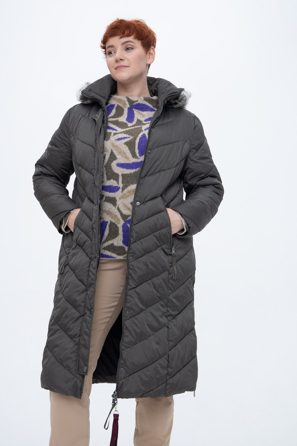 Пальто Lebek, размер 48, цвет серый - фото 1