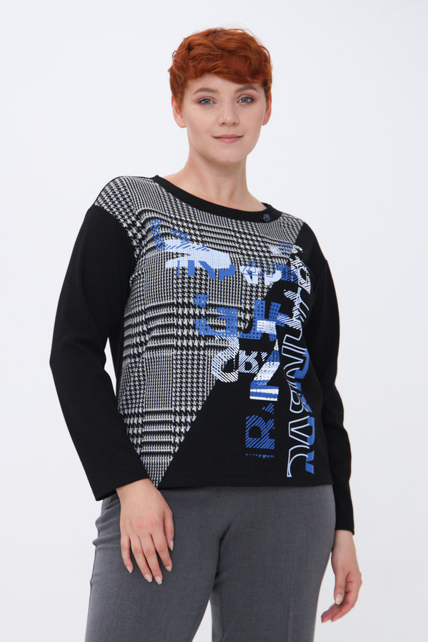 Пуловер Lebek, размер 46, цвет чёрный - фото 1