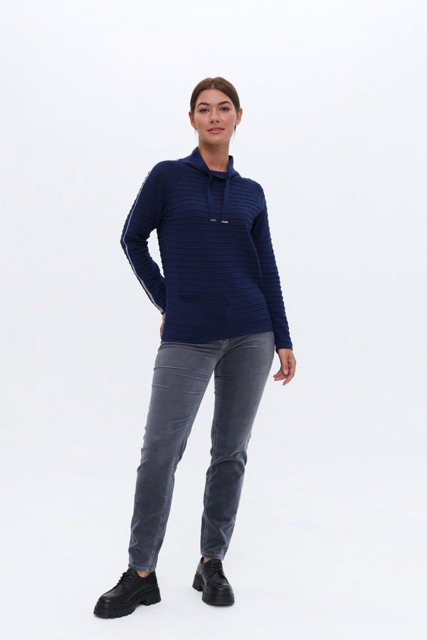 Пуловер Lebek, размер 56, цвет синий - фото 2