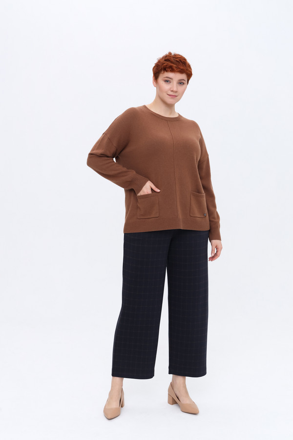 Пуловер Frapp, размер 56, цвет коричневый - фото 2