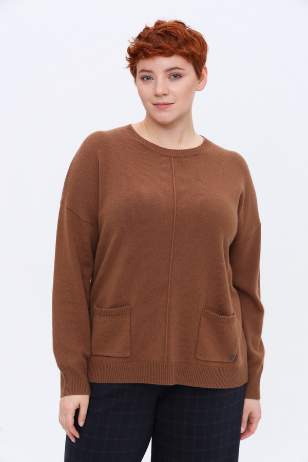 Пуловер Frapp, размер 56, цвет коричневый - фото 1