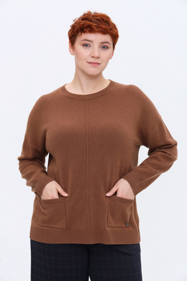 Пуловер Frapp, размер 56, цвет коричневый - фото 3