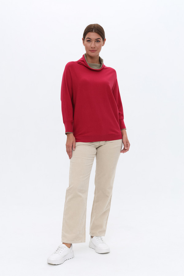Пуловер Lebek, размер 54, цвет красный - фото 2