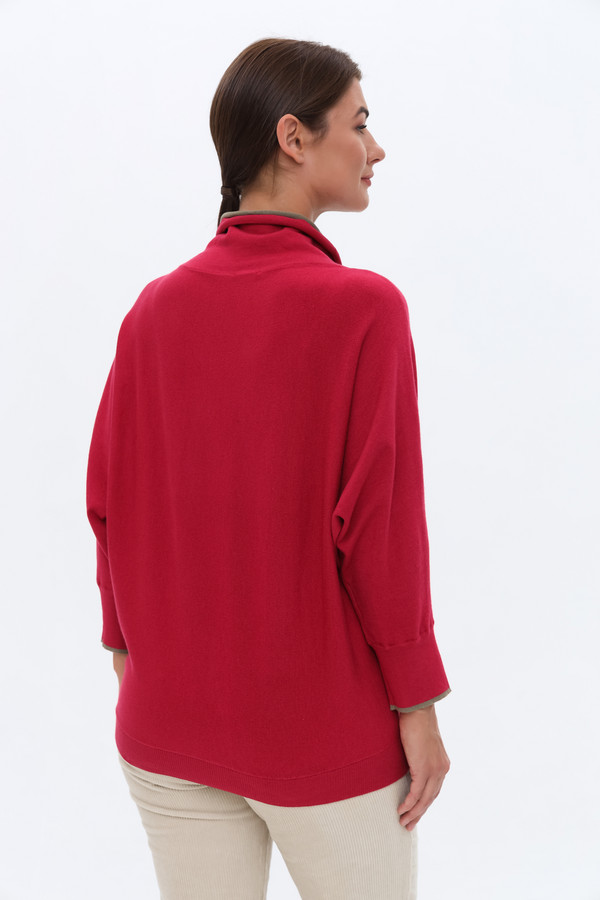Пуловер Lebek, размер 54, цвет красный - фото 5