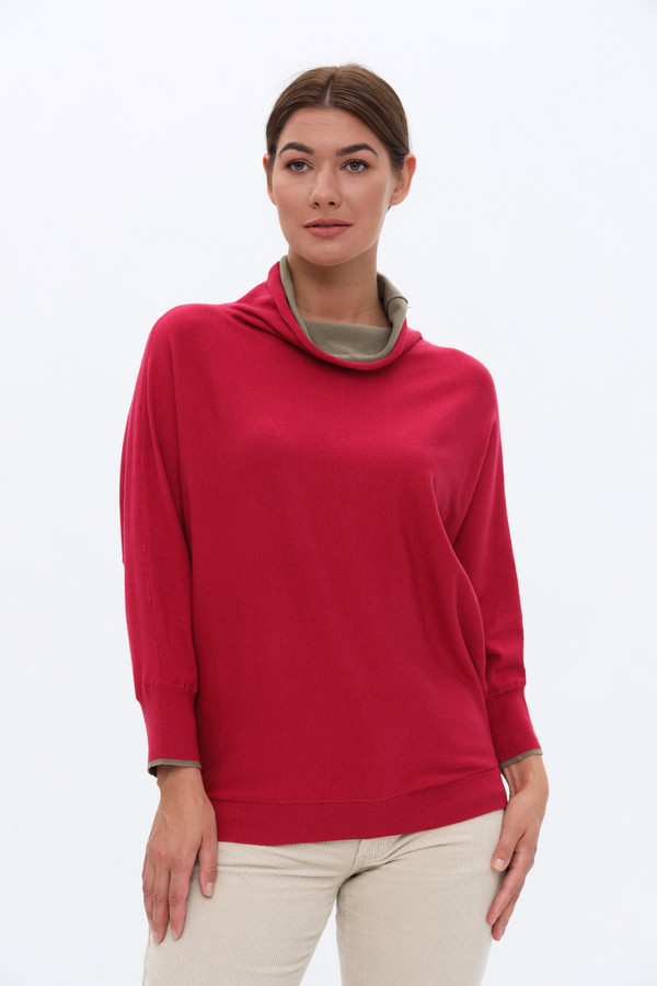 Пуловер Lebek, размер 54, цвет красный - фото 3