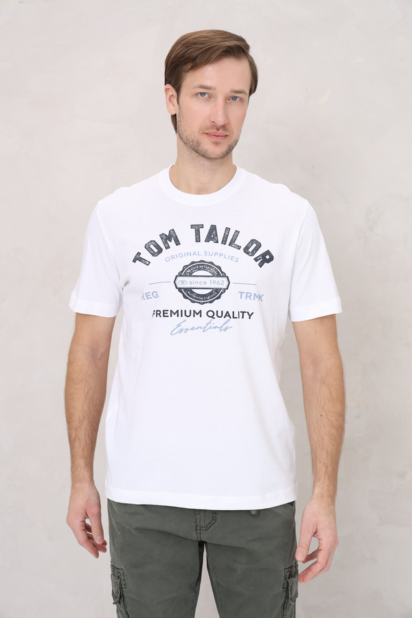 Футболкa Tom Tailor, размер 46-48, цвет белый - фото 1