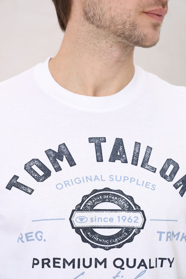 Футболкa Tom Tailor, размер 54-56, цвет белый - фото 5