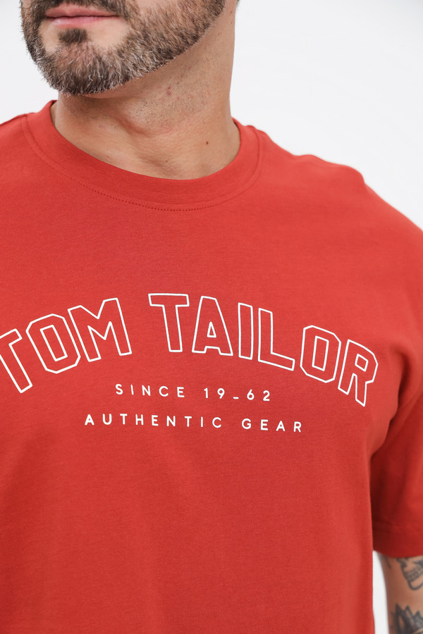 Футболкa Tom Tailor, размер 46-48, цвет оранжевый - фото 5