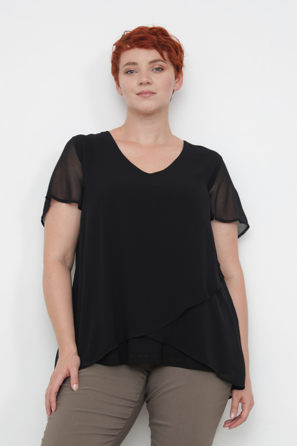 Блузa Samoon, размер 48, цвет чёрный - фото 1