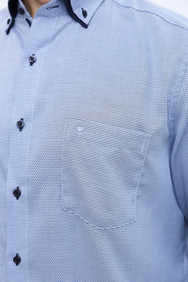 Рубашка с длинным рукавом Casa Moda, размер ворот 49, плечи 66, цвет голубой - фото 7