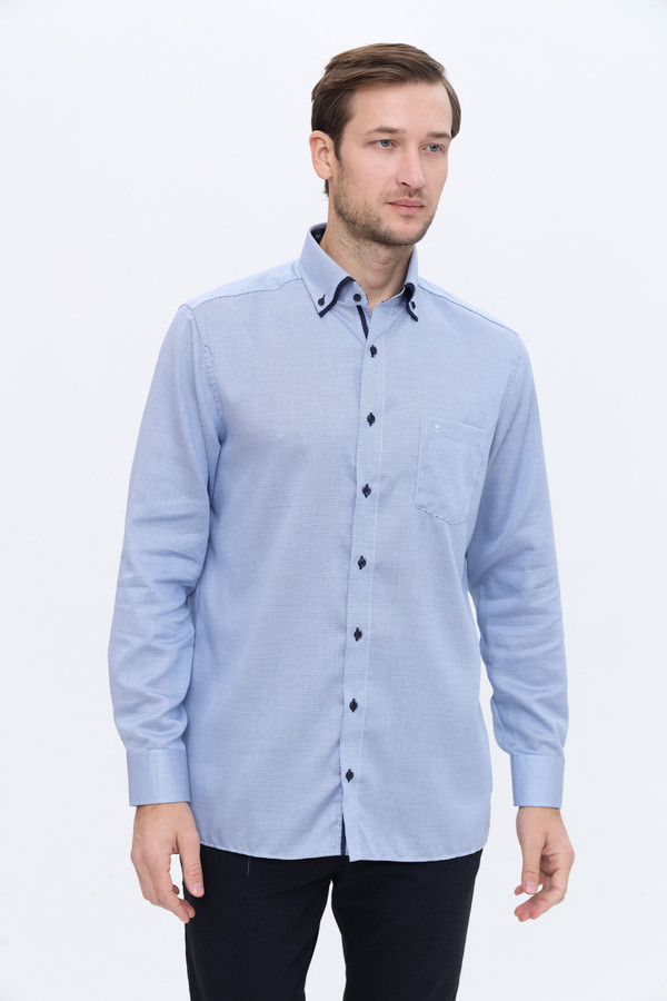 Рубашка с длинным рукавом Casa Moda, размер ворот 49, плечи 66, цвет голубой