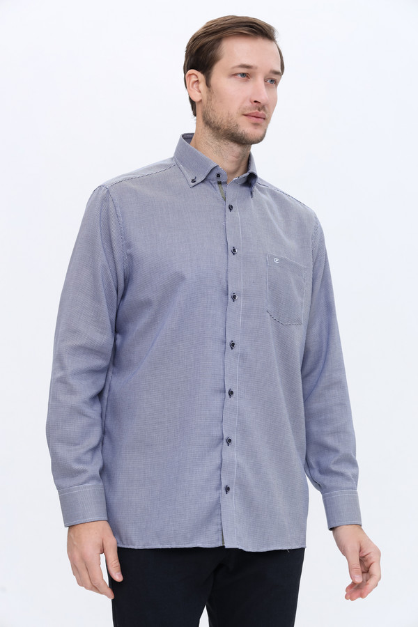 Рубашка с длинным рукавом Casa Moda, размер ворот 46, плечи 60, цвет синий - фото 3