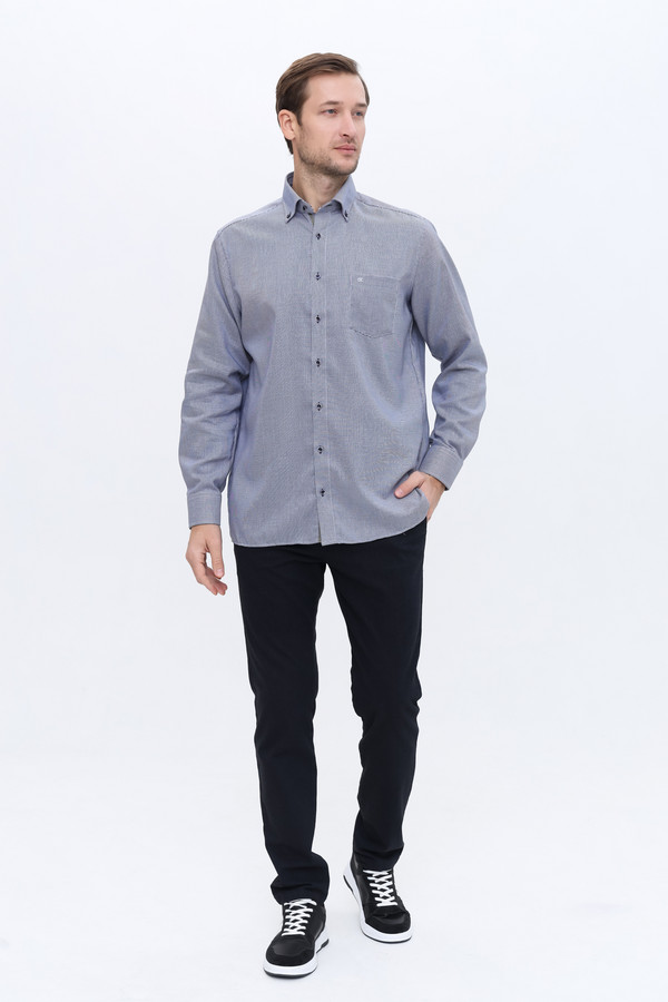 Рубашка с длинным рукавом Casa Moda, размер ворот 46, плечи 60, цвет синий - фото 2