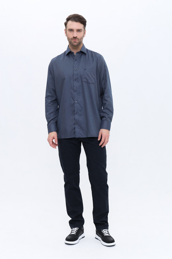 Рубашка с длинным рукавом Casa Moda, размер ворот 42, плечи 52, цвет синий - фото 2