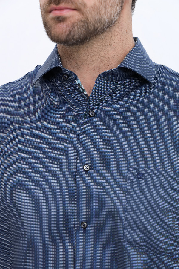 Рубашка с длинным рукавом Casa Moda, размер ворот 42, плечи 52, цвет синий - фото 5